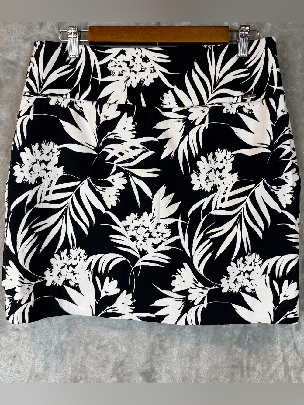 Tennis Golf Floral Black & White Pull-On Skort Sz L - Picture 3 of 10